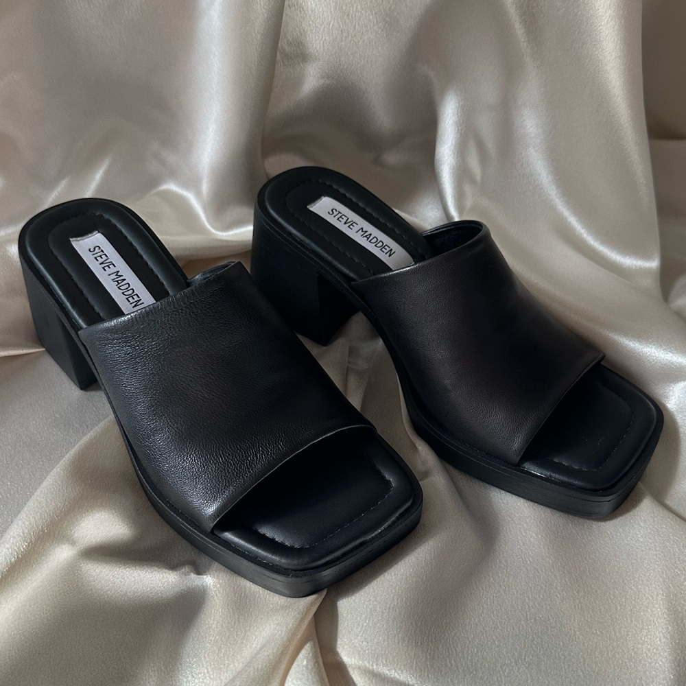 NWOT Steve Madden Kate black leather heels
Women’s size 9